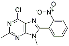 6-CHLORO-2,9-DIMETHYL-8-(2-NITROPHENYL)-9H-PURINE 结构式