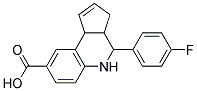 4-(4-FLUOROPHENYL)-3A,4,5,9B-TETRAHYDRO-3H-CYCLOPENTA[C]QUINOLINE-8-CARBOXYLIC ACID 结构式