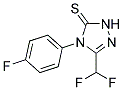 3-DIFLUOROMETHYL-4-(4-FLUOROPHENYL)-4,5-DIHYDRO-1,2,4-TRIAZOL-5(1H)-THIONE 结构式