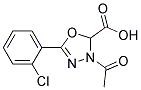 3-乙酰基-5-(2-氯苯基)-2,3-二氢-1,3,4-恶二唑-2-甲酸 结构式