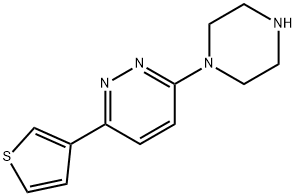 3-(哌嗪-1-基)-6-(噻吩-3-基)哒嗪 结构式