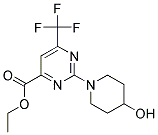 2-(4-羟基哌啶-1-基)-6-三氟甲基嘧啶-4-甲酸乙酯 结构式