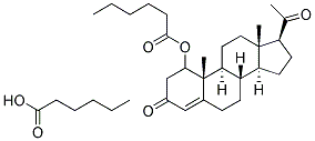 HYDROXYPROGESTERONE CAPROATE (HEXANOATE) 结构式