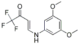 4-(3,5-DIMETHOXYANILINO)-1,1,1-TRIFLUOROBUT-3-EN-2-ONE, TECH 结构式