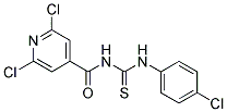 N-(4-CHLOROPHENYL)-N'-(2,6-DICHLOROISONICOTINOYL)THIOUREA, TECH 结构式