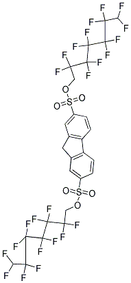 DI(2,2,3,3,4,4,5,5,6,6,7,7-DODECAFLUOROHEPTYL) 9H-FLUORENE-2,7-DISULFONATE, TECH 结构式