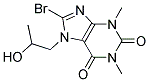 8-BROMO-7-(2-HYDROXYPROPYL)-1,3-DIMETHYL-2,3,6,7-TETRAHYDRO-1H-PURINE-2,6-DIONE, TECH 结构式