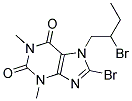 8-BROMO-7-(2-BROMOBUTYL)-1,3-DIMETHYL-2,3,6,7-TETRAHYDRO-1H-PURINE-2,6-DIONE, TECH 结构式