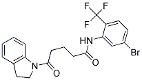 N-(5-BROMO-2-(TRIFLUOROMETHYL)PHENYL)-5-(INDOLIN-1-YL)-5-OXOPENTANAMIDE 结构式