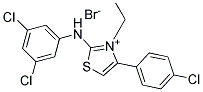 4-(4-CHLOROPHENYL)-2-(3,5-DICHLOROANILINO)-3-ETHYL-1,3-THIAZOL-3-IUM BROMIDE, TECH 结构式