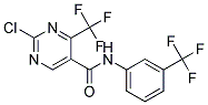 N5-[3-(TRIFLUOROMETHYL)PHENYL]-2-CHLORO-4-(TRIFLUOROMETHYL)PYRIMIDINE-5-CAR BOXAMIDE 结构式