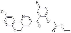 ETHYL {2-[(9-CHLORO-5H-CHROMENO[4,3-B]PYRIDIN-3-YL)CARBONYL]-4-FLUOROPHENOXY}ACETATE 结构式