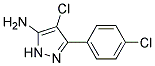 4-CHLORO-5-(4-CHLORO-PHENYL)-2H-PYRAZOL-3-YLAMINE 结构式