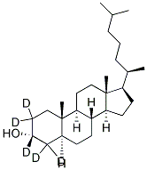 5α-Cholestan-3α-ol-2,2,3β,4,4-d5 结构式