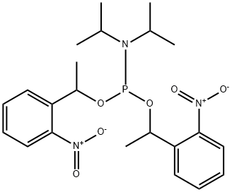 BIS[1-(2-NITROPHENYL)ETHYL] N,N-DIISOPROPYLPHOSPHORAMIDITE 结构式