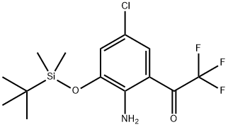 4-CHLORO-2-TRIFLUOROACETYL-6-(TERT-BUTYLDIMETHYLSILYLOXY)ANILINE 结构式