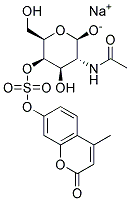 4-METHYLUMBELLIFERYL 2-ACETAMIDO-2-DEOXY-B-D-GALACTOPYRANOSIDE, 4-SULFATE SODIUM SALT 结构式