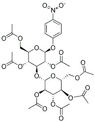 4-NITROPHENYL 2,4,6-TRI-O-ACETYL-3-O-(2,3,4,6-TETRA-O-ACETYL -B-D-GLUCOPYRANOSYL)-B-D-GLUCOPYRANOSIDE 结构式