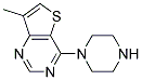 7-METHYL-4-PIPERAZINOTHIENO[3,2-D]PYRIMIDINE 结构式