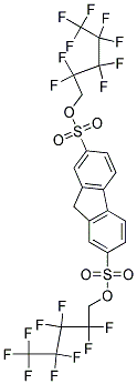 DI(2,2,3,3,4,4,5,5,5-NONAFLUOROPENTYL) 9H-FLUORENE-2,7-DISULPHONATE 结构式