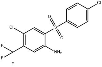 4-Chloro-2-[(4-chlorophenyl)sulphonyl]-5-(trifluoromethyl)aniline 结构式