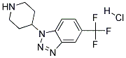 4-[5-(TRIFLUOROMETHYL)BENZOTRIAZOL-1-YL]PIPERIDINE HYDROCHLORIDE 95+% 结构式