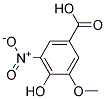 4-Hydroxy-3-methoxy-5-nitrobenzoic acid 结构式