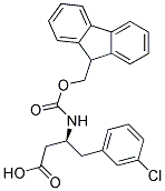 FMOC-(S)-3-氨基-4-(3-氯苯基)-丁酸 结构式