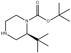 (S)-1-BOC-2-叔丁基哌嗪 结构式