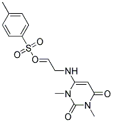 6-[[2-(P-甲苯磺酰基氧基)乙基]氨基]-1,3-二甲基-2,4(1H,3H)-嘧啶二酮 结构式