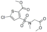 N-[[5-氯-2-(甲氧羰基)-3-噻吩基]磺酰基]-N-甲基甘氨酸甲酯 结构式