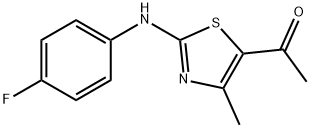 1-[2-(4-FLUOROANILINO)-4-METHYL-1,3-THIAZOL-5-YL]-1-ETHANONE 结构式