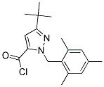 3-tert-Butyl-1-(2,4,6-trimethylbenzyl)-1H-pyrazole-5-carbonyl chloride 结构式