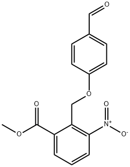 METHYL 2-[(4-FORMYLPHENOXY)METHYL]-3-NITROBENZENECARBOXYLATE 结构式