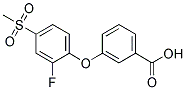 3-[2-Fluoro-4-(methylsulphonyl)phenoxy]benzoic acid 结构式