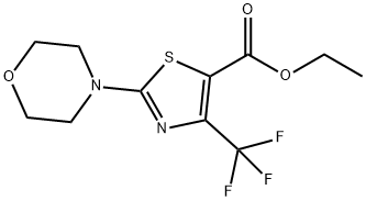 Ethyl 2-morpholin-4-yl-4-(trifluoromethyl)-1,3-thiazole-5-carboxylate 结构式