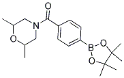 (4-(4,4,5,5-tetramethyl-1,3,2-dioxaborolan-2-yl)phenyl)(2,6-dimethylmorpholino)methanone 结构式