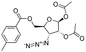 3-Azido-1,2-di-O-acetyl-5-O-(4-methylbenzoyl)-3-deoxy-beta-D-ribofuranose 结构式