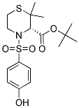 (S)-4-(4-HYDROXY-BENZENESULFONYL)-2,2-DIMETHYL-THIOMORPHOLINE-3-CARBOXYLIC ACID TERT-BUTYL ESTER 结构式