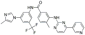 4-METHYL-N-[3-(4-METHYL-1H-IMIDAZOL-1-YL)-5-(TRIFLUOROMETHYL)PHENYL]-3-[[4-(3-PYRIDINYL)-2-PYRIMIDINYL]AMINO]BENZAMIDE 结构式