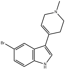 5-溴-3-(1-甲基-1,2,3,6-四氢-4-吡啶基)-1H-吲哚 结构式