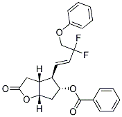 BENZOIC ACID (3AR,4R,5R,6AS)-4-((E)-3,3-DIFLUORO-4-PHENOXY-BUT-1-ENYL)-2-OXO-HEXAHYDRO-CYCLOPENTA[B]FURAN-5-YL ESTER 结构式