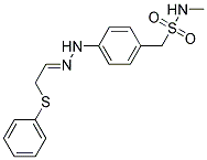 N-METHYL-C-(4-{N'-[2-PHENYLSULFANYL-ETH-(E)-YLIDENE]-HYDRAZINO}-PHENYL)-METHANESULFONAMIDE 结构式