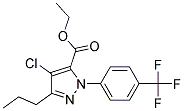 4-CHLORO-3-PROPYL-1-[4-(TRIFLUOROMETHYL)PHENYL]-1H-PYRAZOLE-5-CARBOXYLIC ACID ETHYL ESTER 结构式