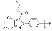 4-CHLORO-3-(2-METHYLPROPYL)-1-[4-(TRIFLUOROMETHYL)PHENYL]-1H-PYRAZOLE-5-CARBOXYLIC ACID ETHYL ESTER 结构式