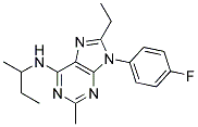 N-SEC-BUTYL-8-ETHYL-9-(4-FLUOROPHENYL)-2-METHYL-9H-PURIN-6-AMINE 结构式