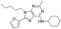 N-CYCLOHEXYL-8-(FURAN-2-YL)-2-METHYL-9-PENTYL-9H-PURIN-6-AMINE 结构式