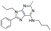 N-BUTYL-2-METHYL-8-PHENYL-9-PROPYL-9H-PURIN-6-AMINE 结构式
