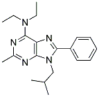 N,N-DIETHYL-9-ISOBUTYL-2-METHYL-8-PHENYL-9H-PURIN-6-AMINE 结构式