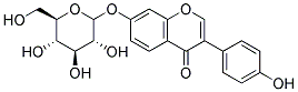 DAIDZEIN-7-O-GLUCOSID 结构式